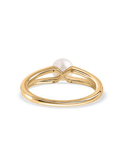 Classic Pearl Twist Silver Ring
