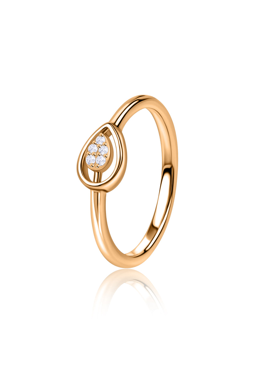 Oval Halo Lab Grown Diamond Vermeil Gold Ring