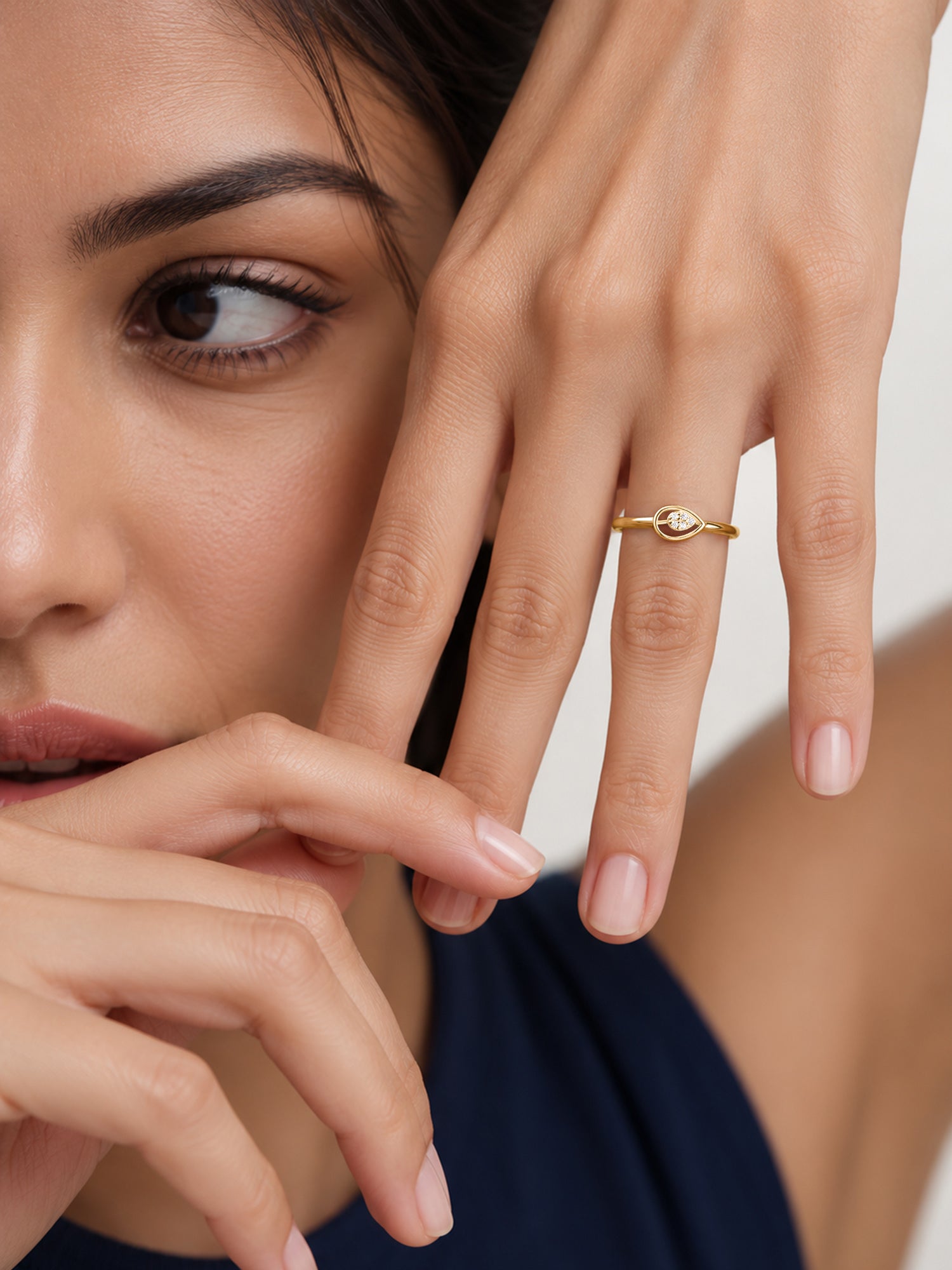 Oval Halo Lab Grown Diamond Vermeil Gold Ring