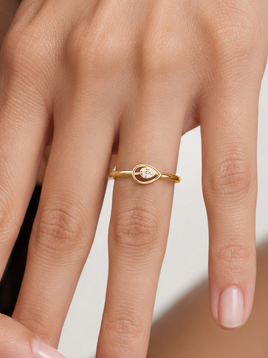 Oval Halo Lab Grown Diamond Vermeil Gold Ring