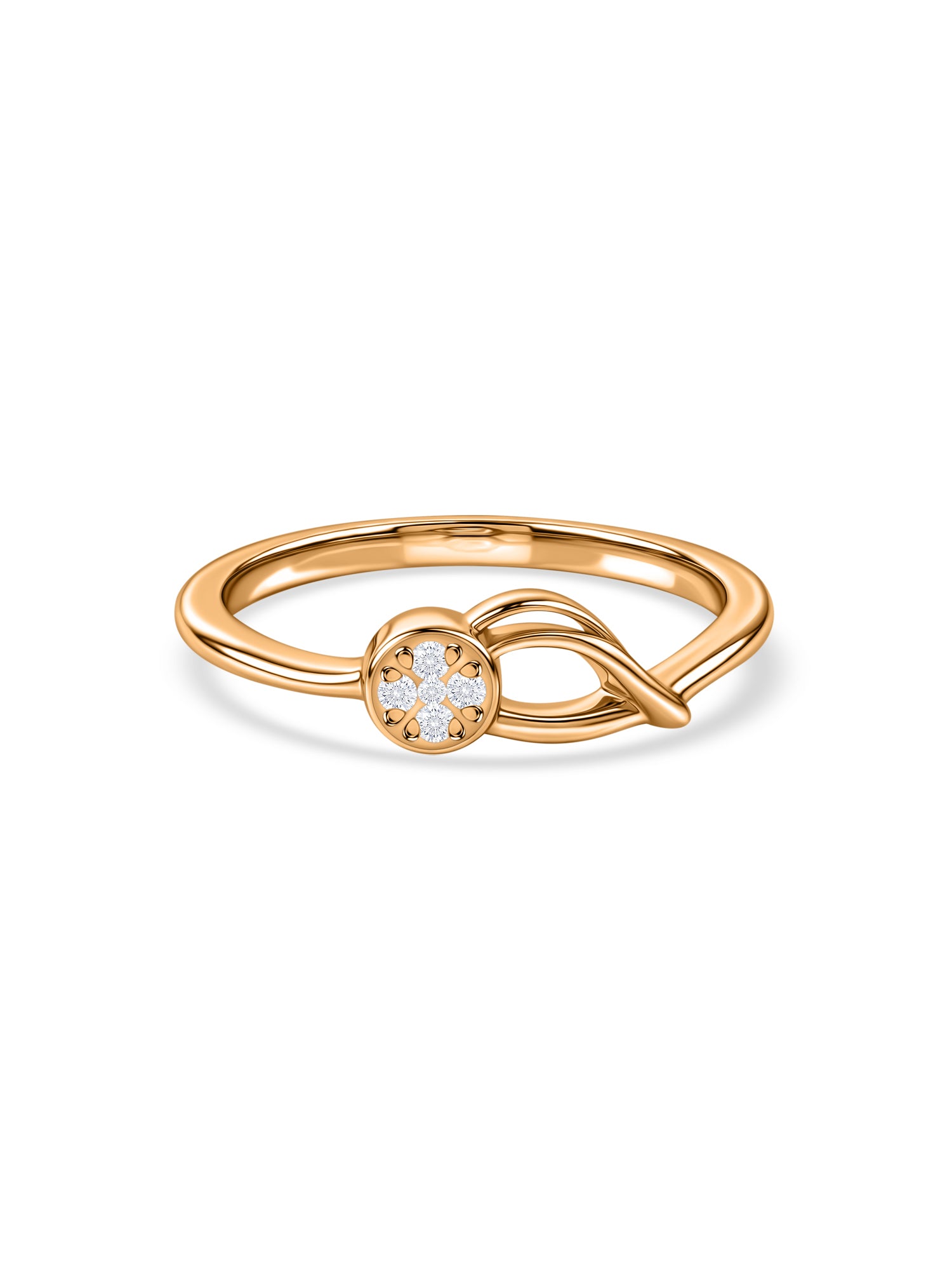 Infinity Knot Lab Grown Diamond Vermeil Gold Ring
