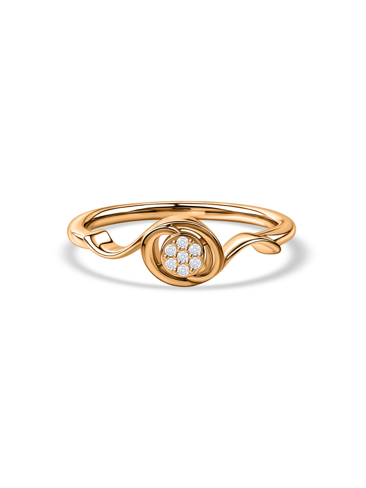 Round Center Lab Grown Diamond Vermeil Gold Ring