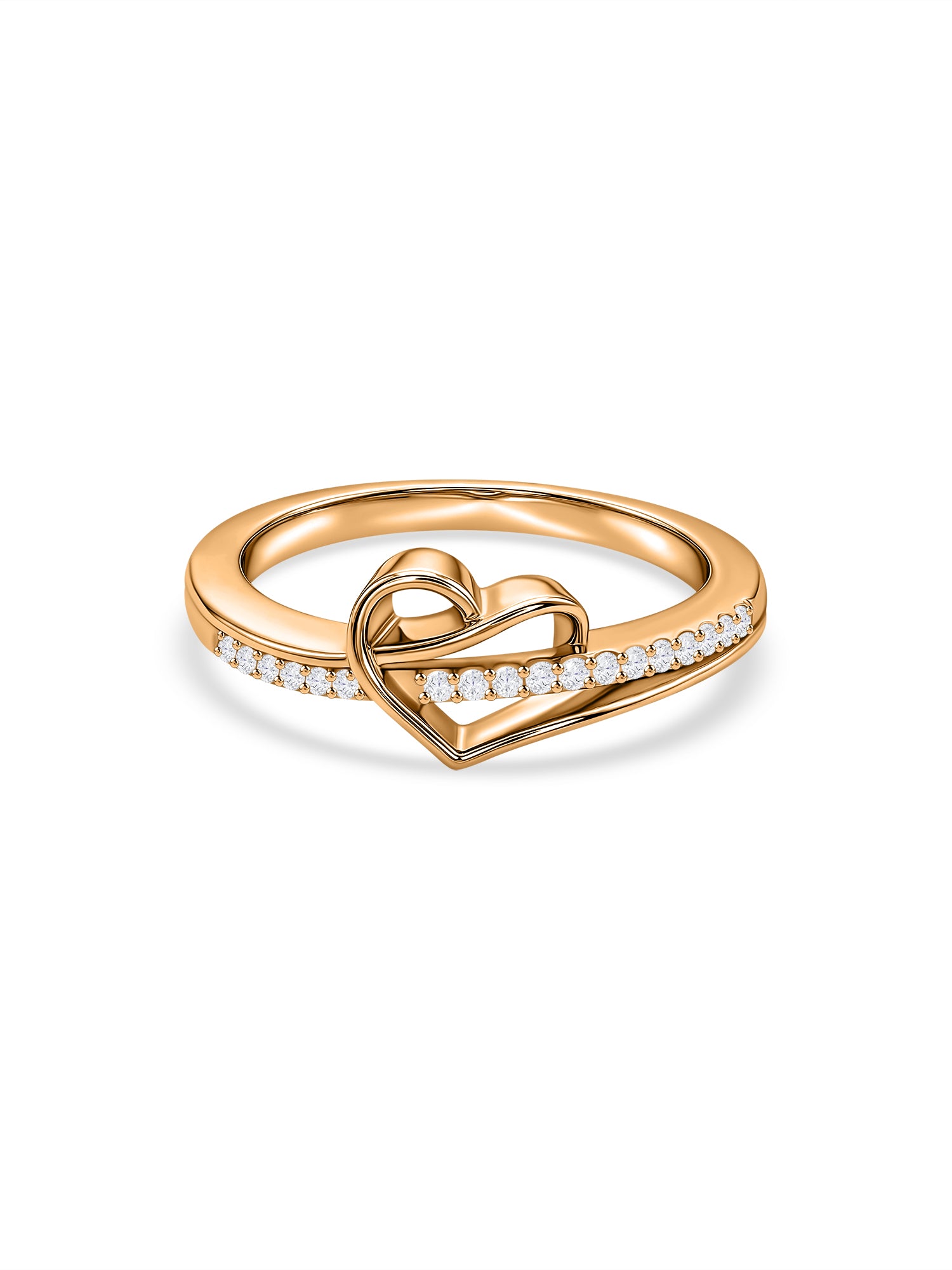Heart Loop Lab Grown Diamond Vermeil Gold Ring