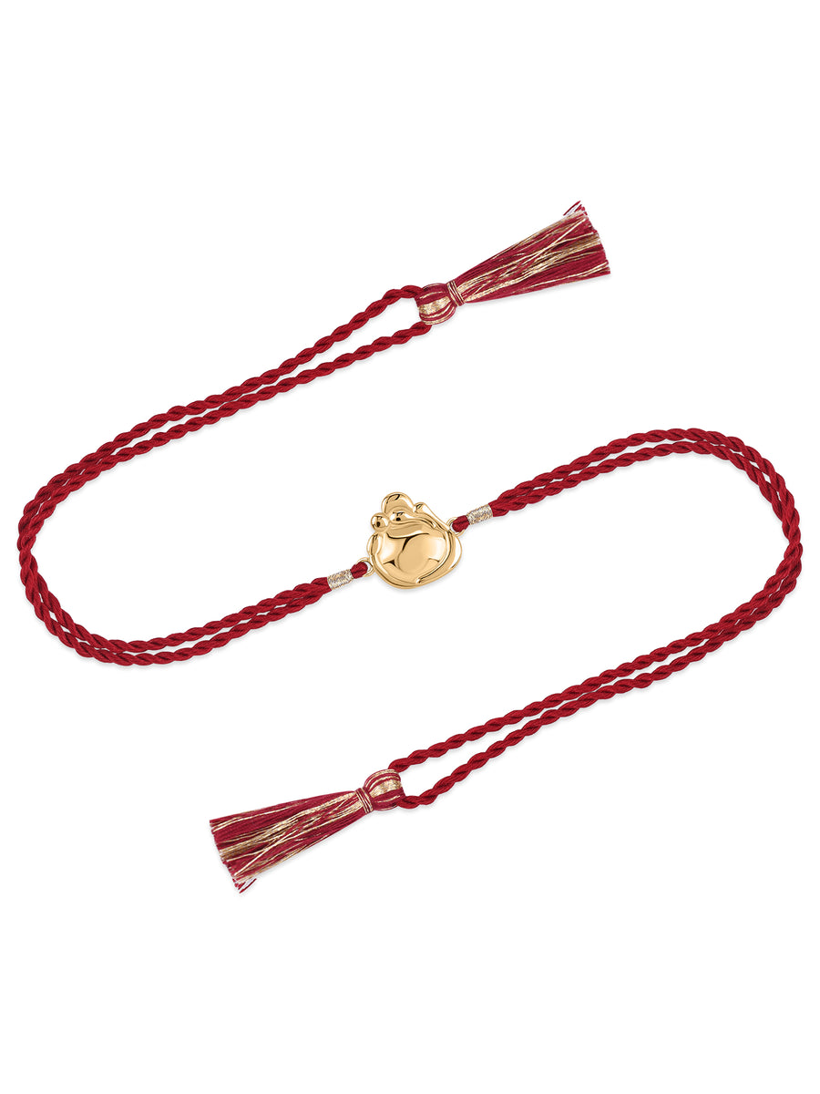 Minimal Ganesha Gold Plated Rakhi For Brother