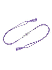 Amethyst Leaf Silver Rakhi