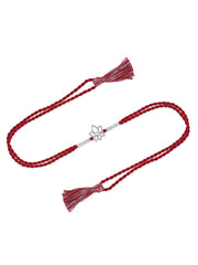 Lotus American Diamond Silver Rakhi