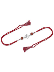 Hari Om Rudraksha Silver Rakhi