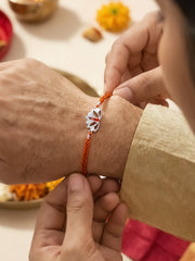Lotus Silver Rakhi For Brother