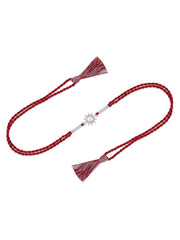Sun Glow Pearl Silver Rakhi
