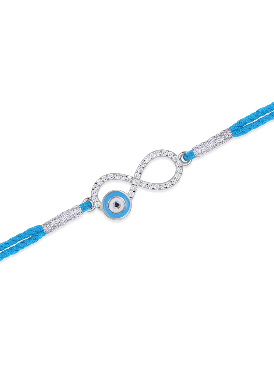 Evil Eye Infinity Silver Rakhi