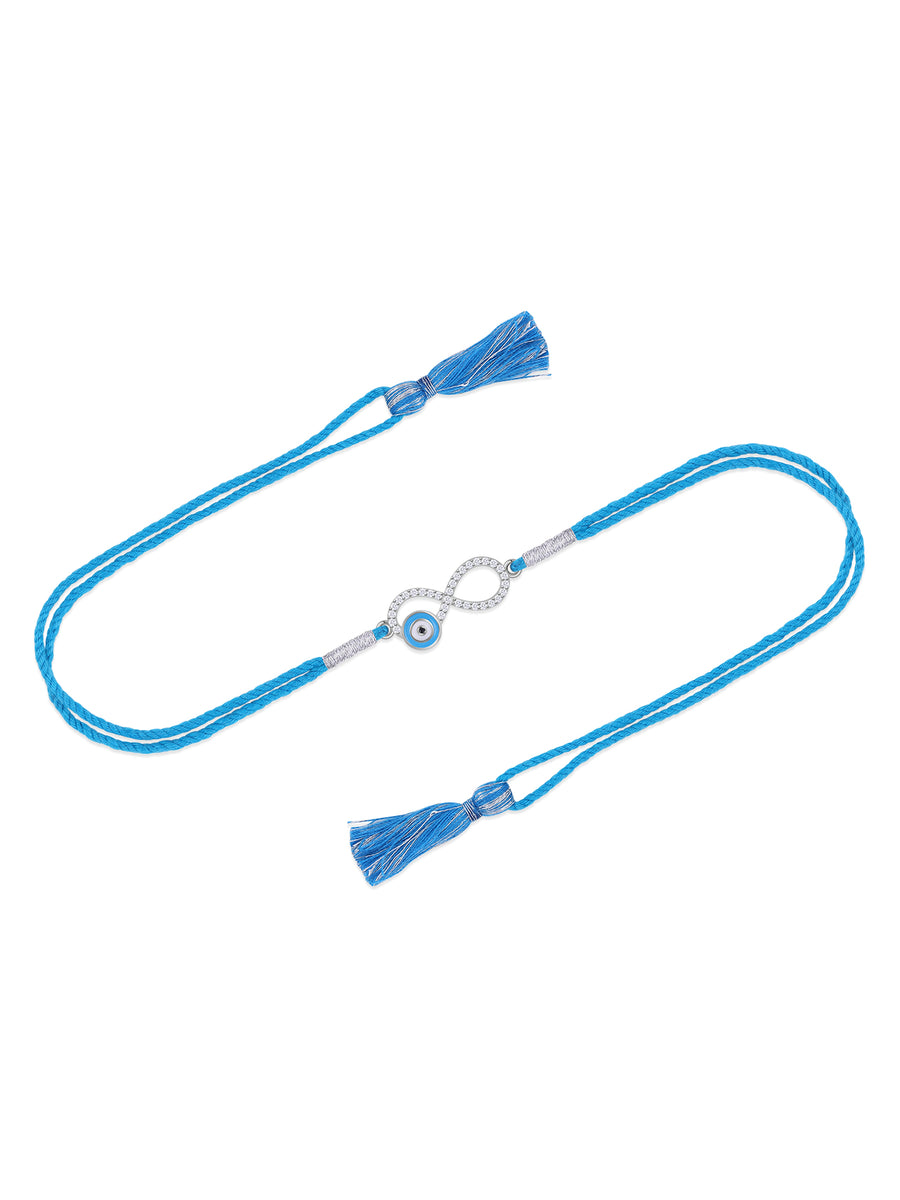 Evil Eye Infinity Silver Rakhi