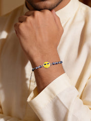 Cool Smiley Silver Rakhi