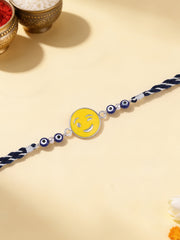 Smiley Silver Rakhi For Brother