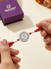 Divine Om Silver Rakhi