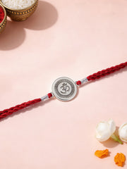 Divine Om Silver Rakhi