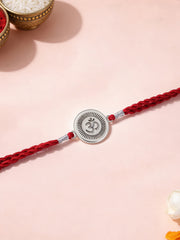 Divine Om Silver Rakhi