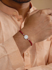 Divine Om Silver Rakhi