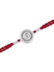 Divine Om Silver Rakhi