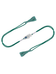 Peacock Feather Silver Rakhi
