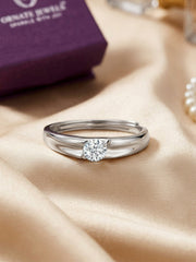 Timeless Spark American Diamond Silver Men's Ring