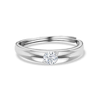 Timeless Spark American Diamond Silver Men's Ring