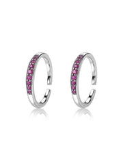 Ruby Spark Adjustable Silver Toe Rings