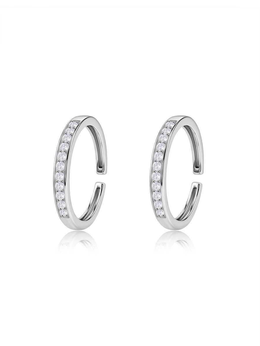 American Diamond Spark Adjustable Silver Toe Rings
