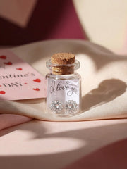 2.5 Carat American Diamond Flower 925 Silver Stud Earrings