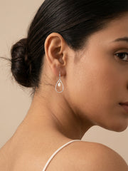 Freshwater Pearl Silver Drop Earrings