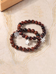 Obsidian and Tiger Eye Bracelet Set