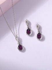 Amethyst Drop Set For Women