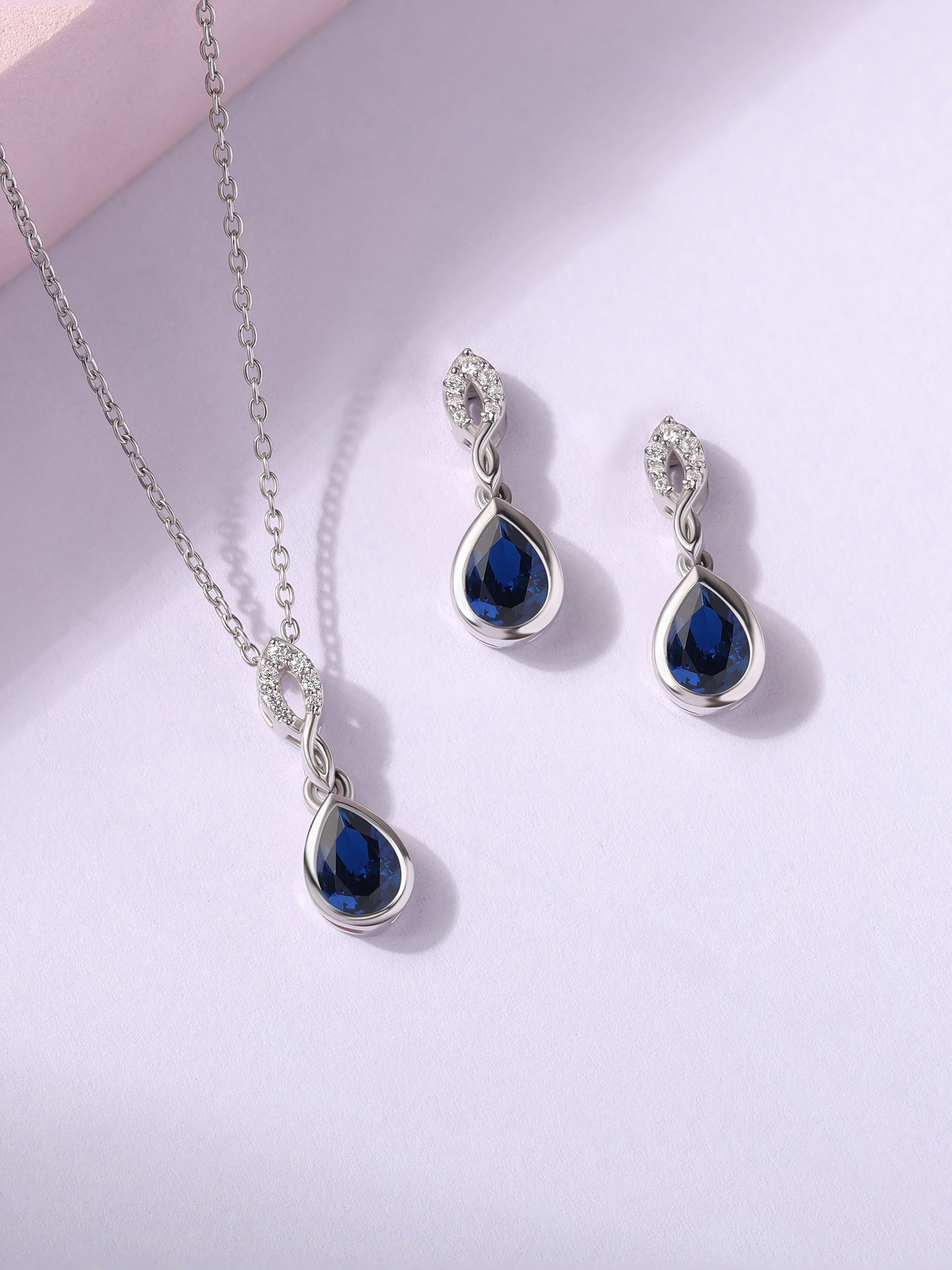 Sapphire Drop Set For Women