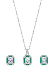 Green Enamel Jewellery Set For Women