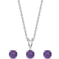 Amethyst CZ Daily Wear Set