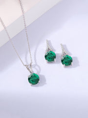 Emerald Solitaire Set For Women