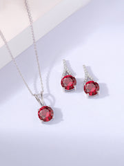 Ruby Solitaire Set For Women
