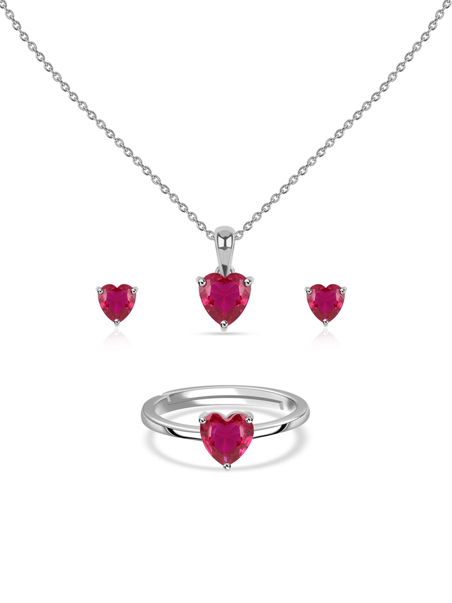 Valentine Lovestruck Heart Jewellery Gift Set