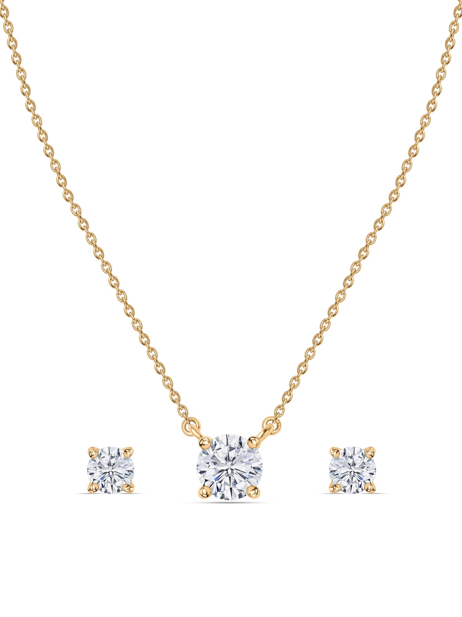 1 Ct. T.W. Holiday Radiance 9K Gold Gift Set