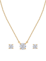 1 Ct. T.W. Holiday Radiance 9K Gold Gift Set