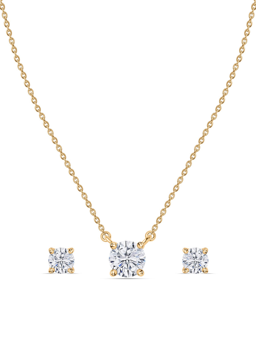 1 Ct. T.W. Holiday Radiance 9K Gold Gift Set