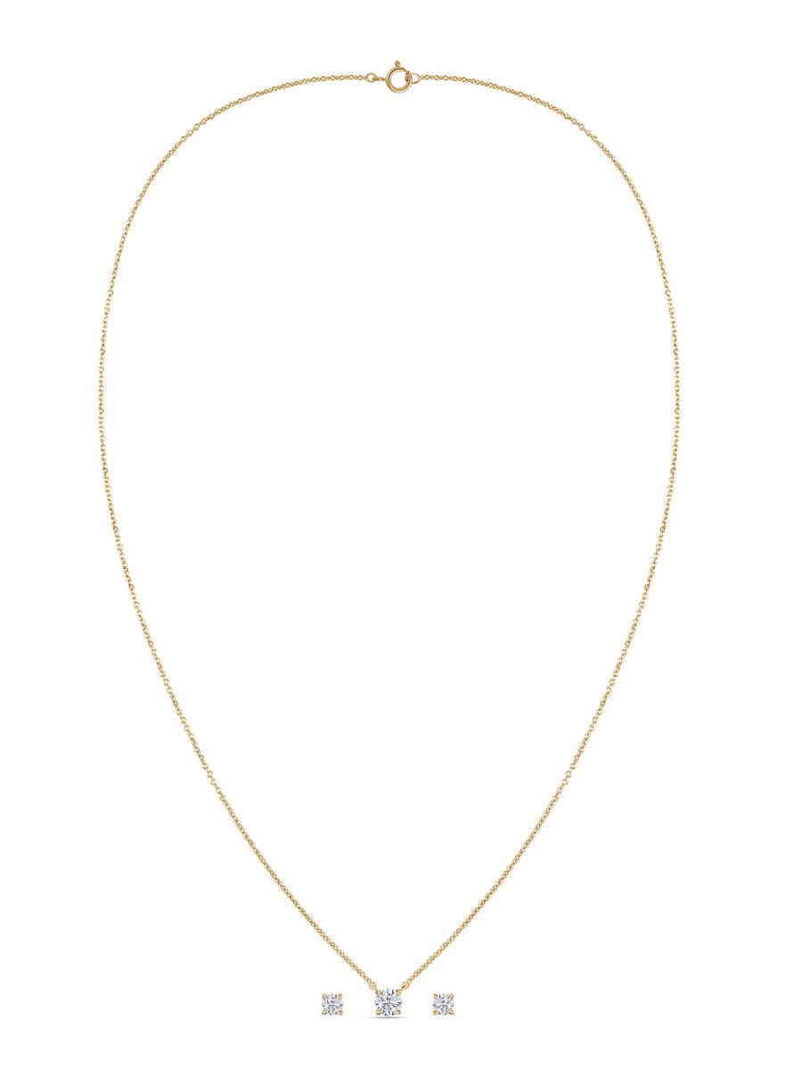 1 Ct. T.W. Holiday Radiance 9K Gold Gift Set