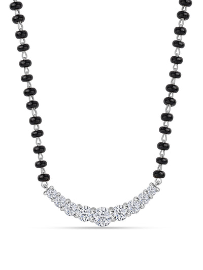 Nine Stone Silver Mangalsutra for Women