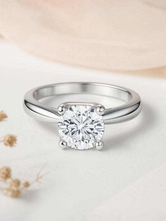 2 Carat Single Solitaire Stone Ring
