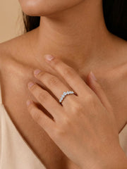 Graceful Spark American Diamond Silver Ring