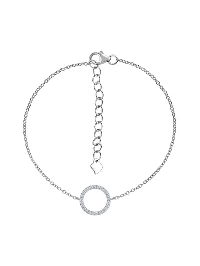 Love Circle Silver Anklet For Women-2