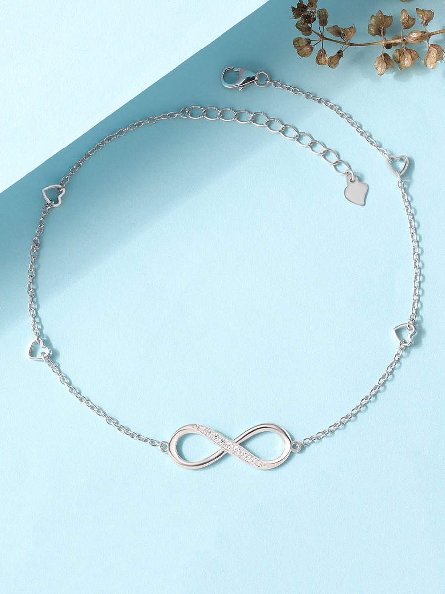 Chain Bracelet Tiffany And Co Infinity Anklet Ornate 925 Sterling