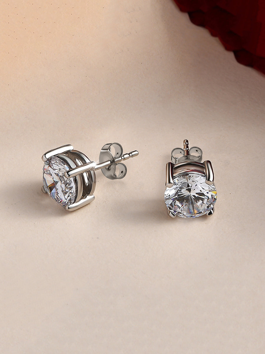 3 Carat Solitaire Studs For Women