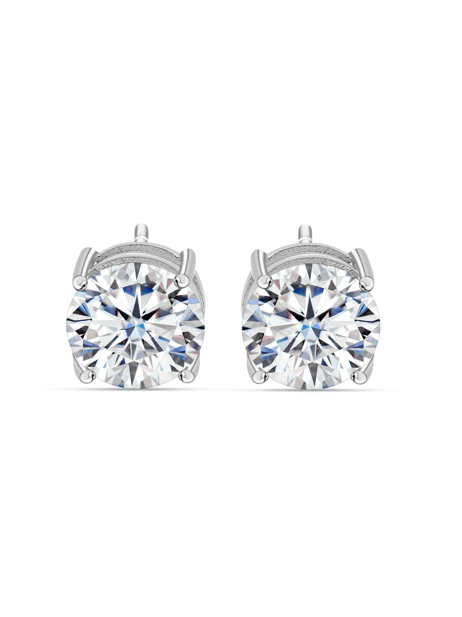 3 Carat Solitaire Studs For Women