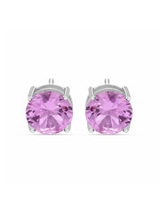 2 Carat Pink Daily Wear Stud Earrings For Women
