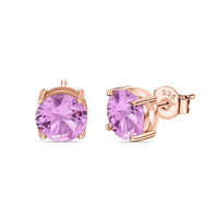 2 Carat Rose Gold Pink Daily Wear Stud Earrings For Women